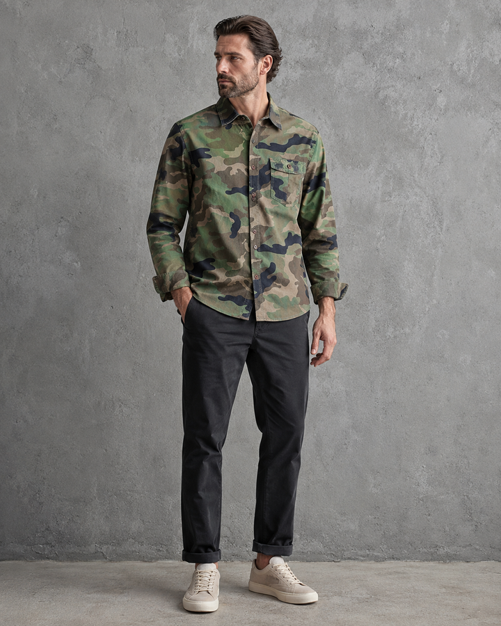 Chemise camouflage pour homme à manches longues avec poche poitrine - Orsen
