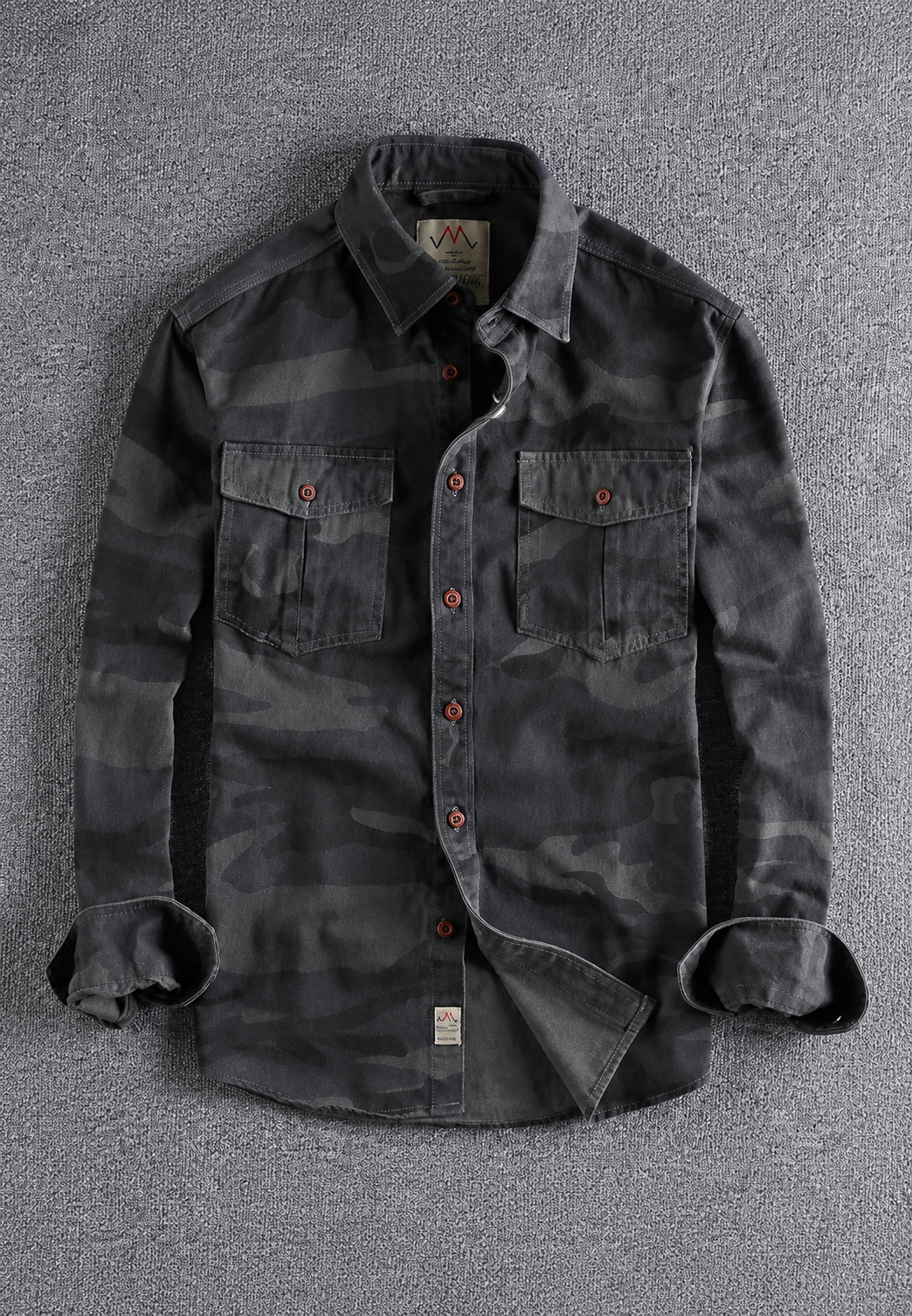Chemise camouflage pour homme à manches longues avec poche poitrine - Orsen