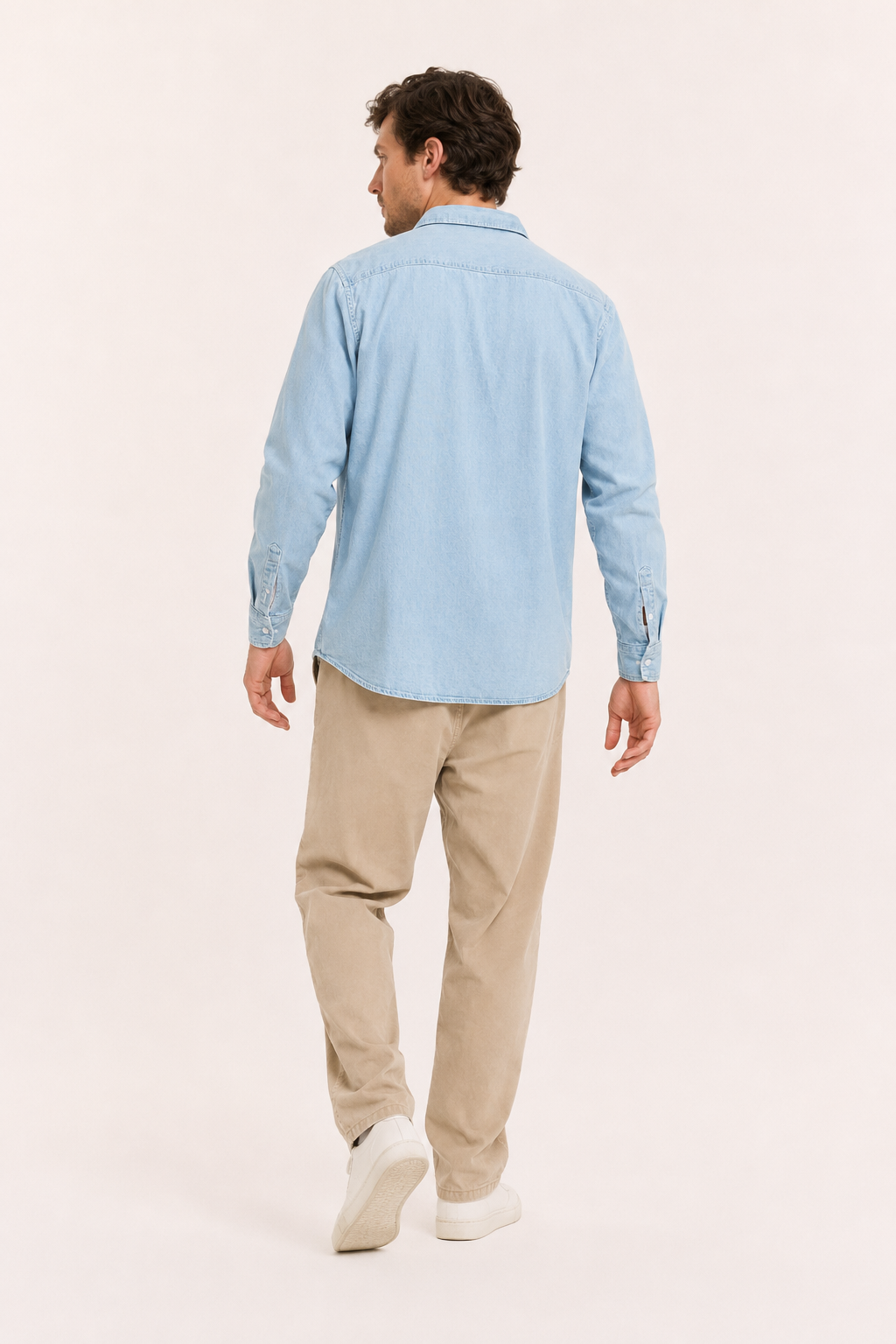 Chemise en jean pour homme à manches longues avec poche - Joren
