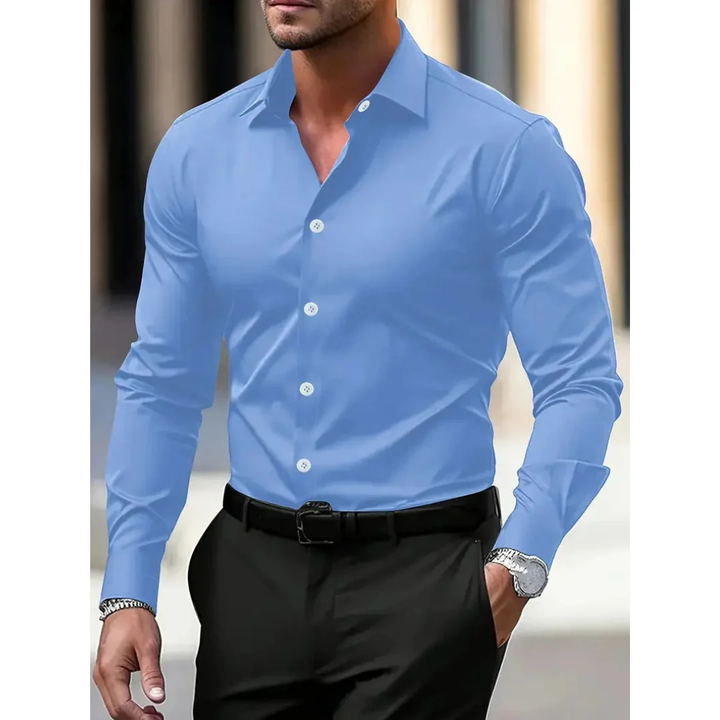 Chemise homme à manches longues, coupe slim, col classique - Heinrich