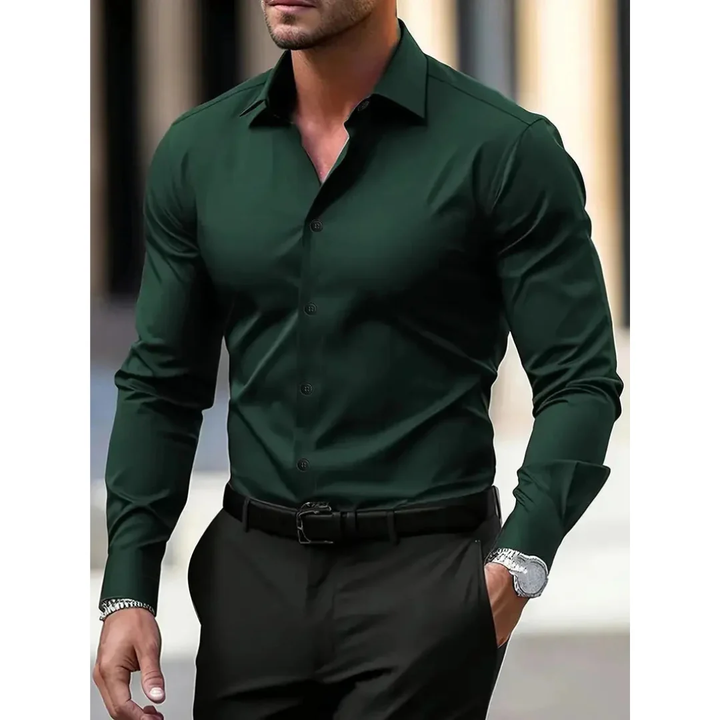Chemise homme à manches longues, coupe slim, col classique - Heinrich