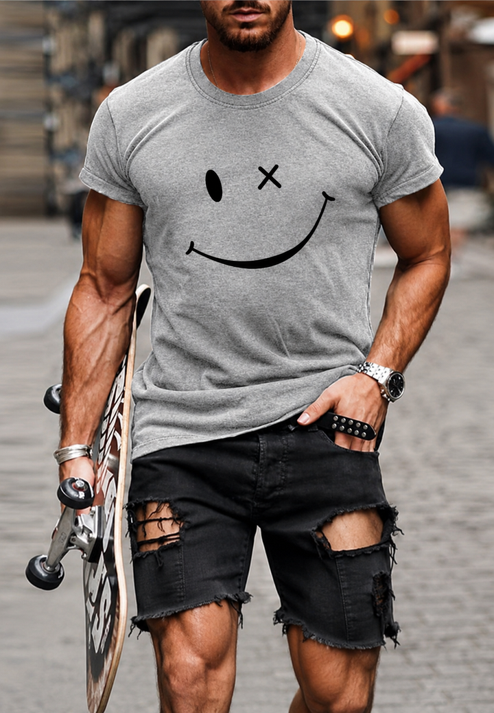 T-shirt homme avec imprimé graphique sur le devant - Björn
