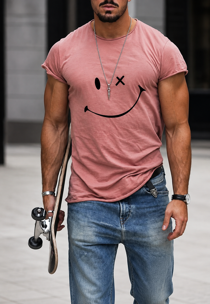 T-shirt homme avec imprimé graphique sur le devant - Björn