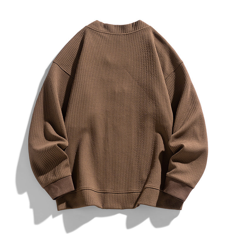 Cardigan homme en maille texturée, avec fermeture éclair et poches - Ciro