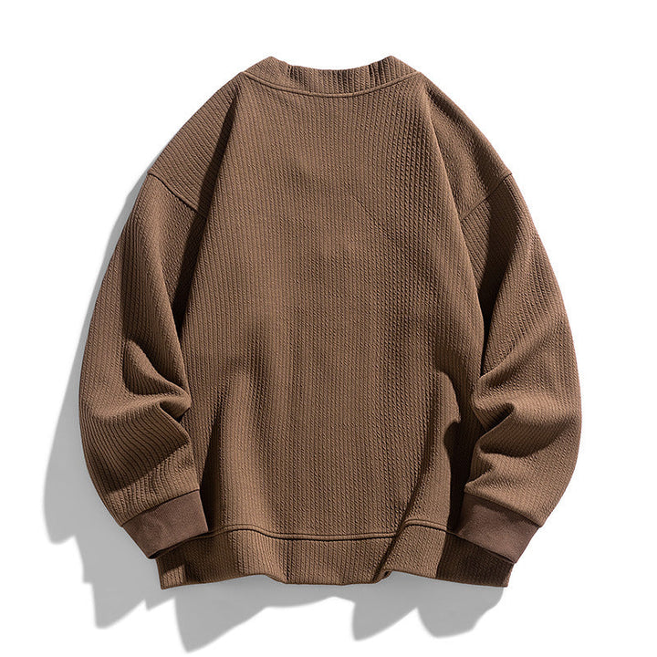 Cardigan homme en maille texturée, avec fermeture éclair et poches - Ciro