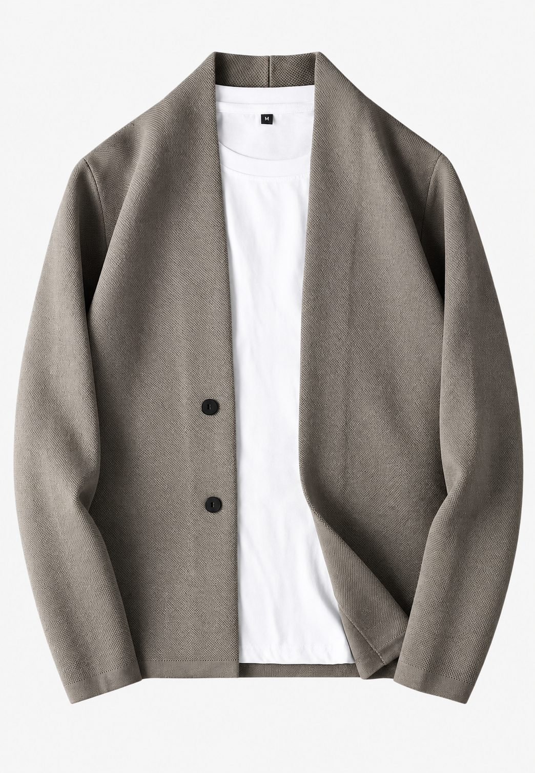 Élégant cardigan en maille avec boutons et col châle - Salvatore