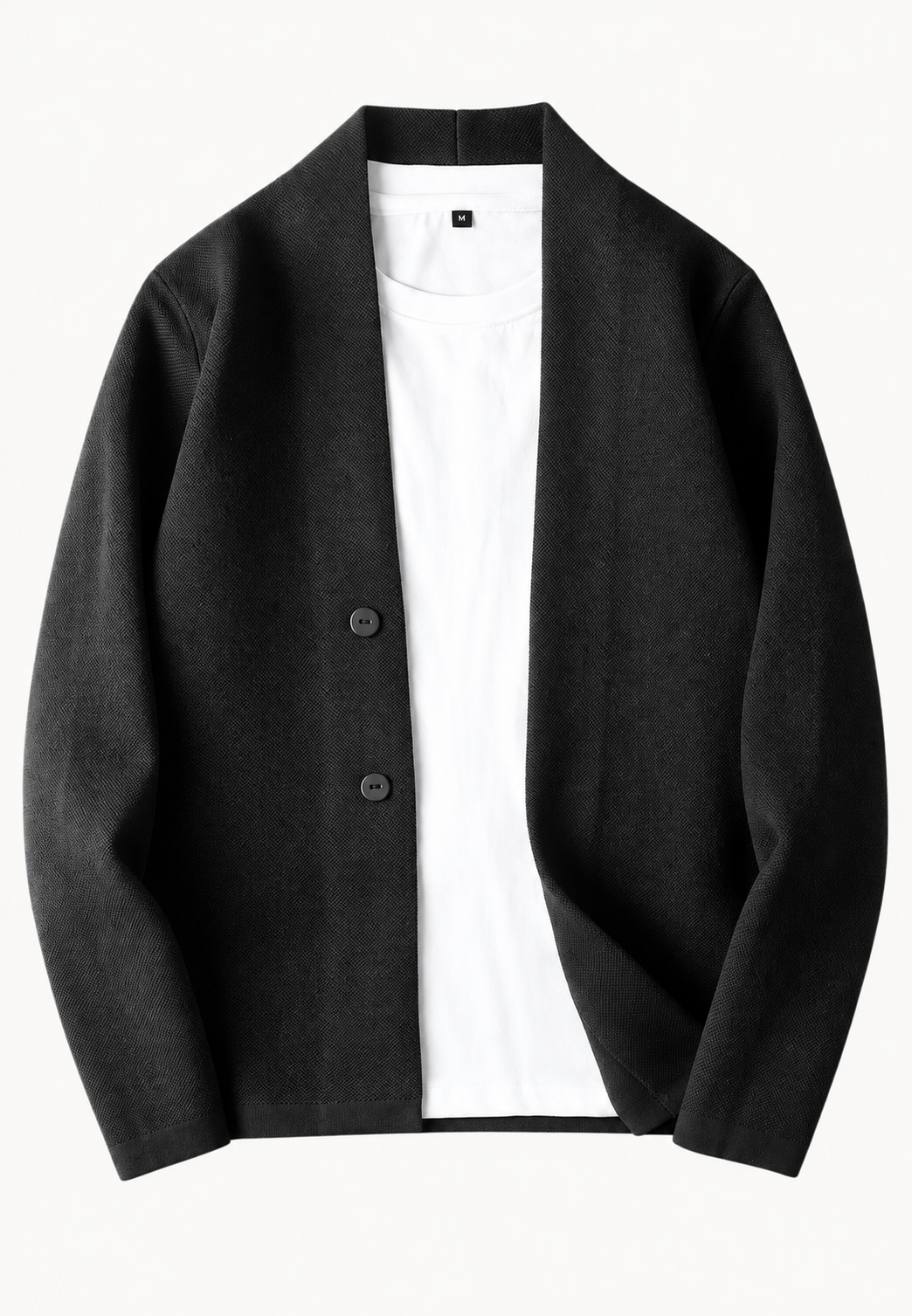 Élégant cardigan en maille avec boutons et col châle - Salvatore