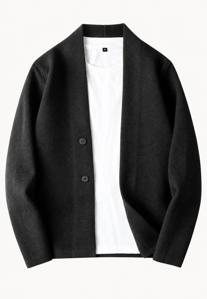 Élégant cardigan en maille avec boutons et col châle - Salvatore