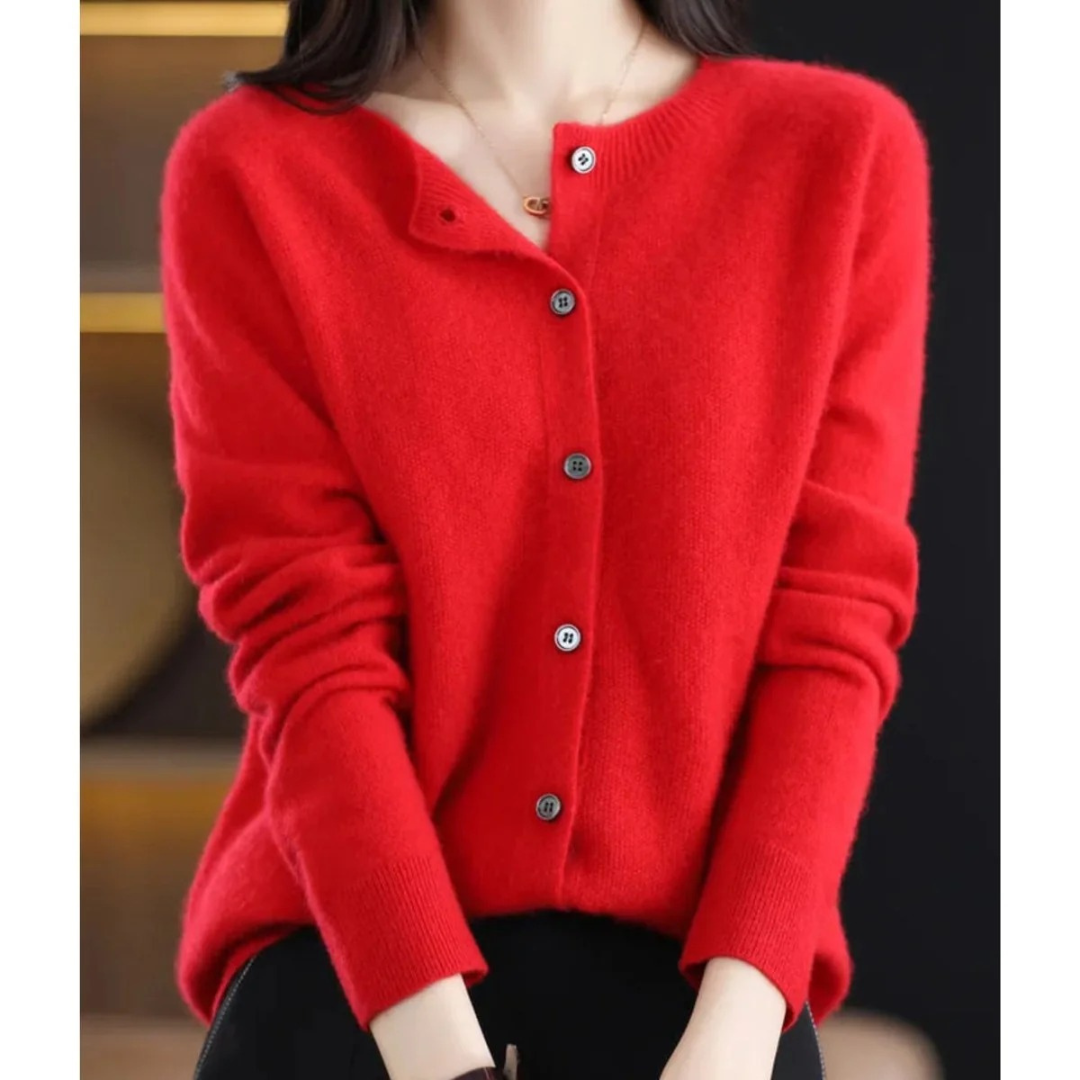 Cardigan femme à col rond et boutons sur le devant - Lauffy