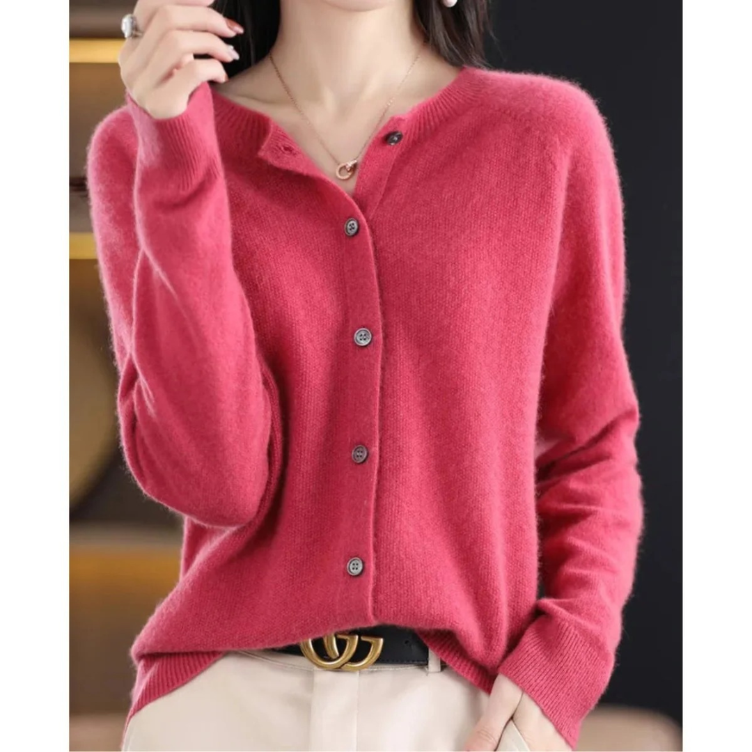 Cardigan femme à col rond et boutons sur le devant - Lauffy