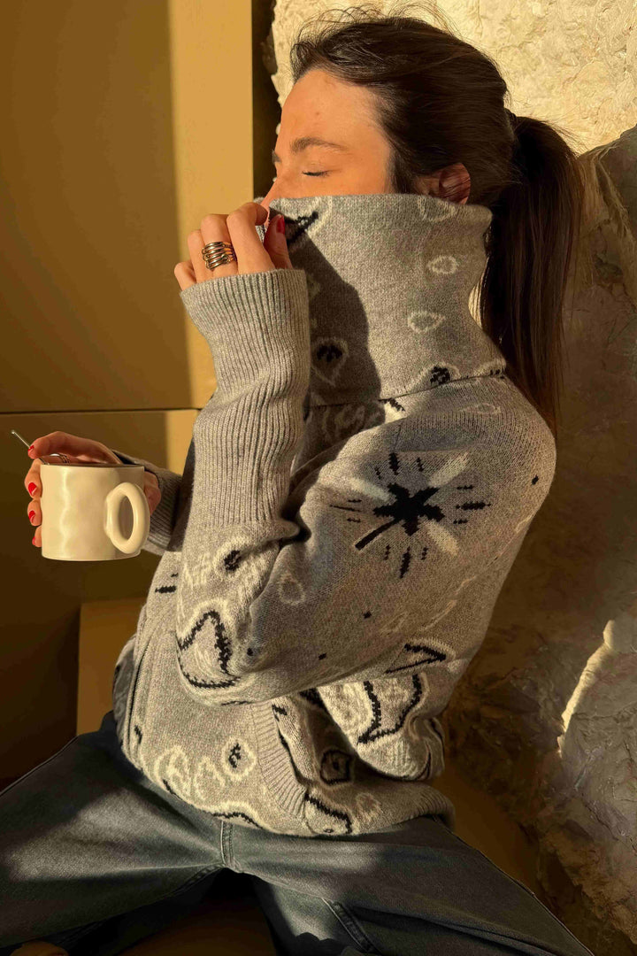 Veste en maille à motif hivernal - Ailsa