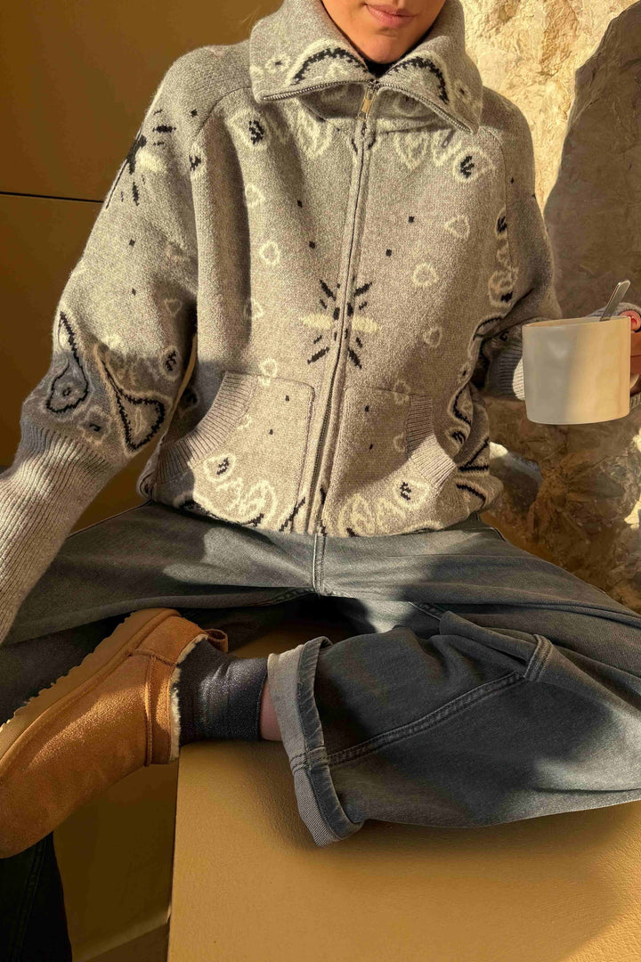 Veste en maille à motif hivernal - Ailsa