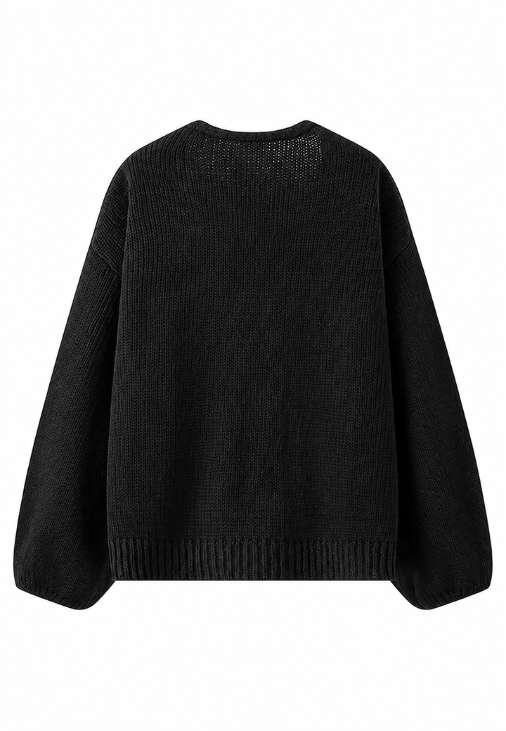 Cardigan femme en maille à nœuds brillants, encolure en V - Coronas