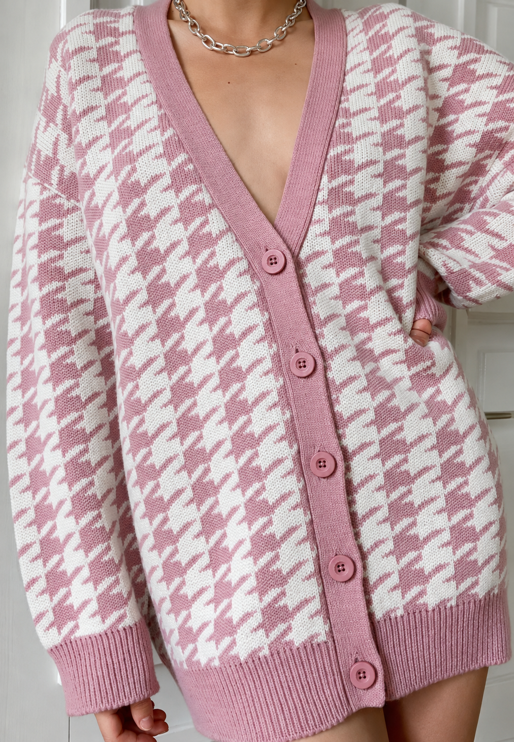 Cardigan oversize en maille imprimée - Elena