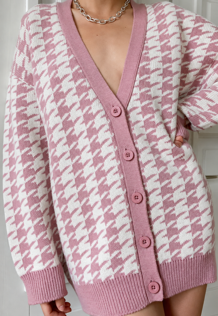 Cardigan oversize en maille imprimée - Elena