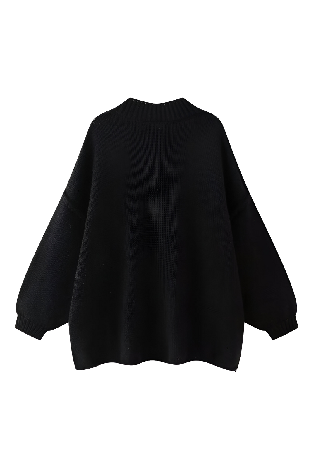 Cardigan oversize en maille épaisse, col montant et boutons métalliques - Koranna