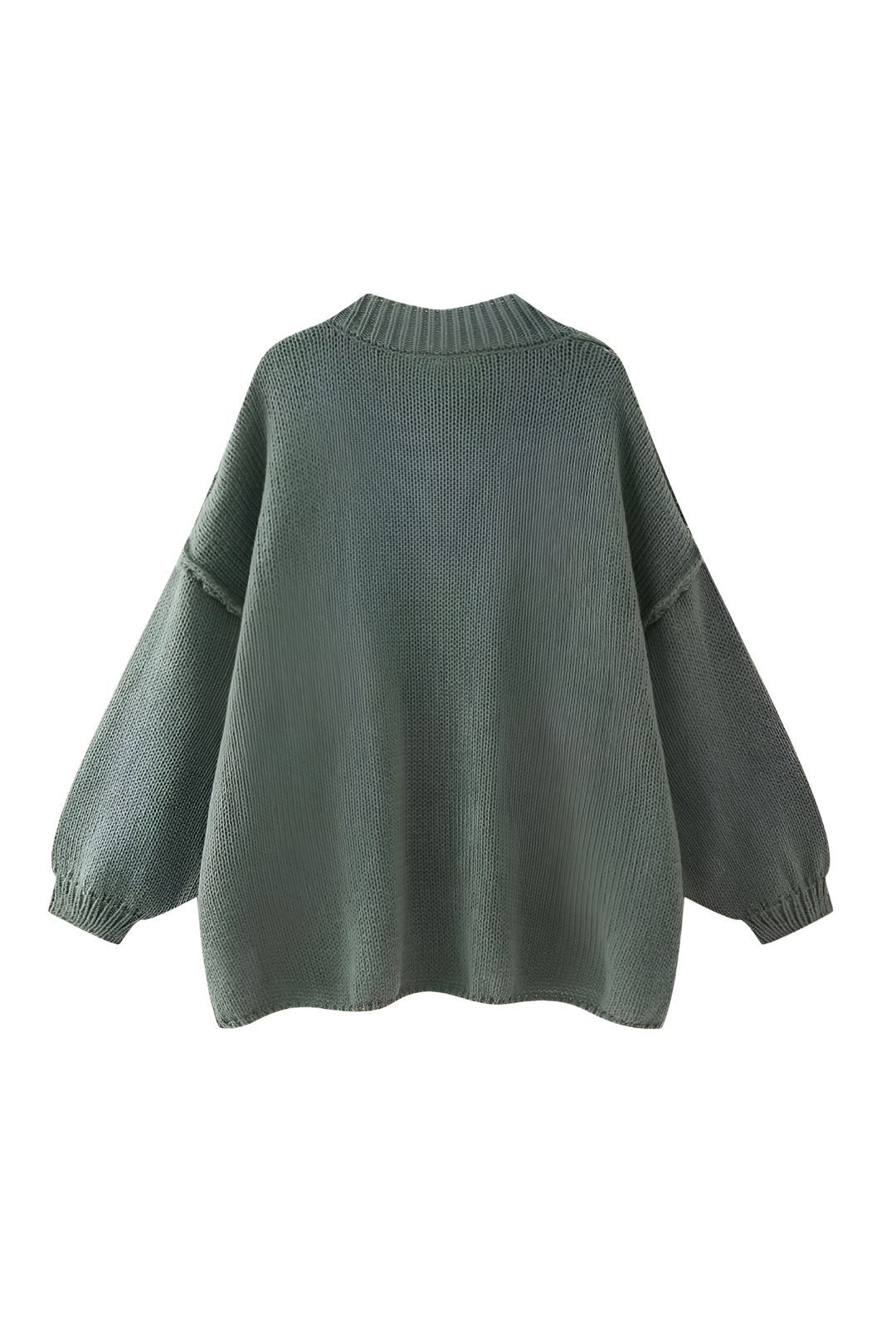 Cardigan oversize en maille épaisse, col montant et boutons métalliques - Koranna