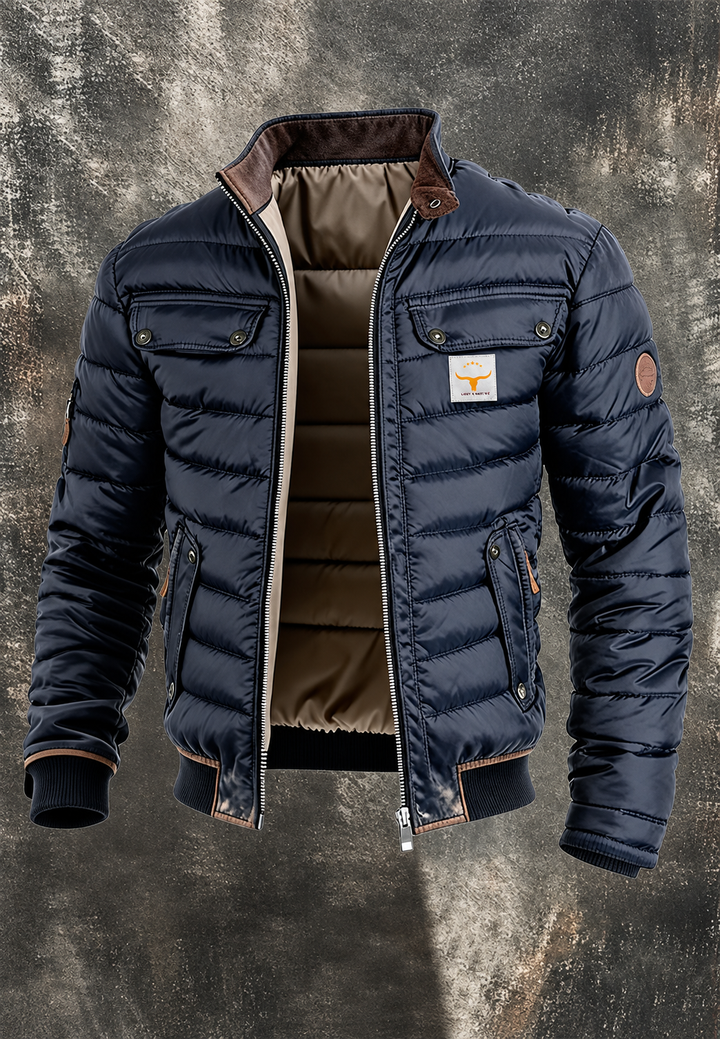 Veste matelassée pour homme à col montant et poches à rabat - Iker