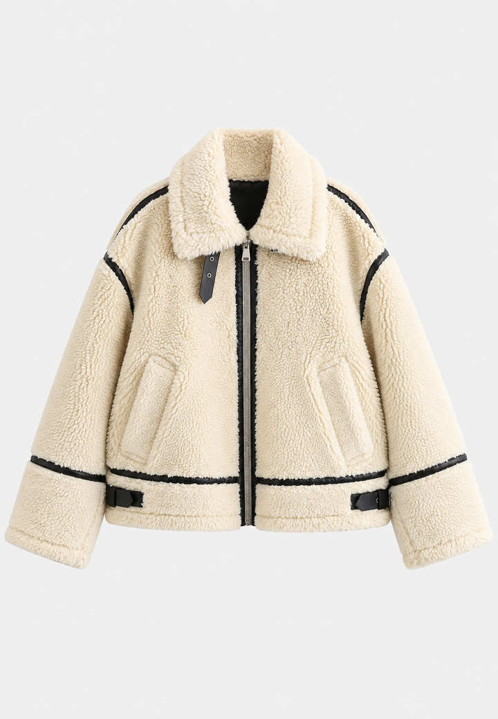 Blouson sherpa pour femme avec zip - Ottilie