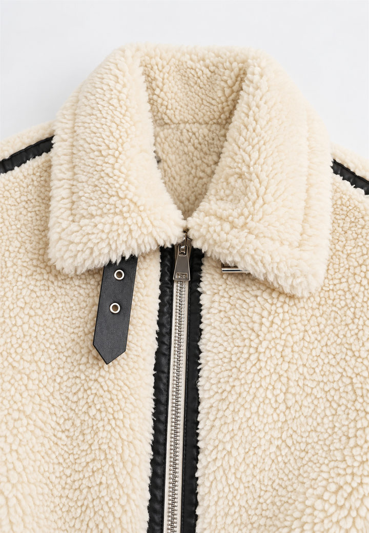 Blouson sherpa pour femme avec zip - Ottilie