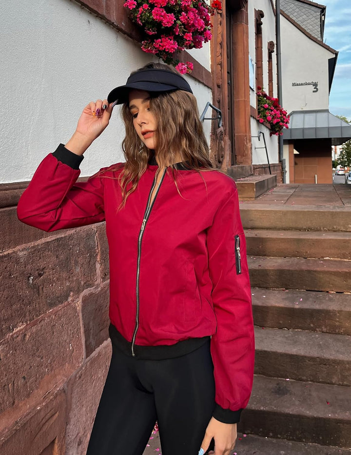 Blouson bomber court pour femme, finition satinée - Vianne