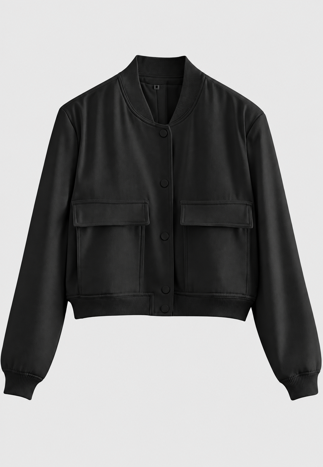 Blouson bomber court pour femme à boutons-pression - Mélisande