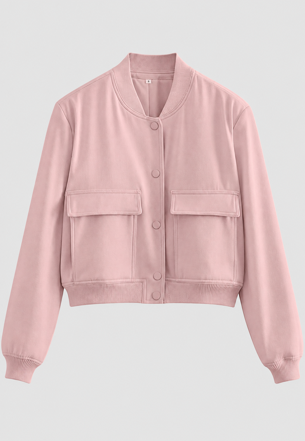 Blouson bomber court pour femme à boutons-pression - Mélisande