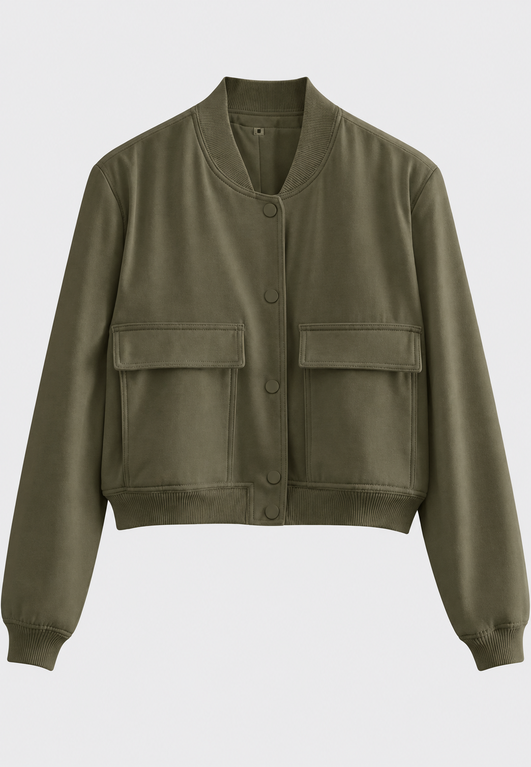 Blouson bomber court pour femme à boutons-pression - Mélisande