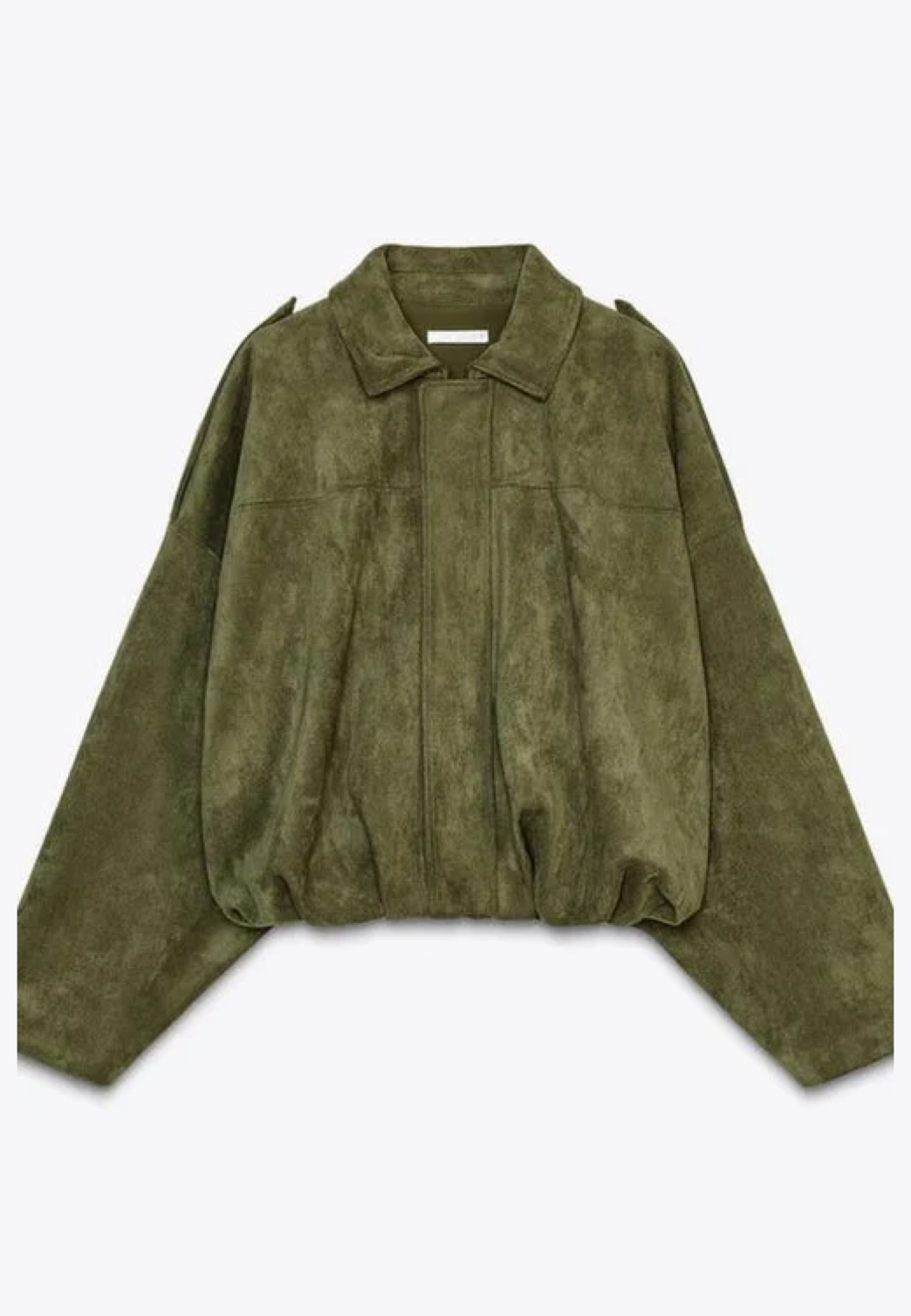Blouson bomber femme effet daim à col chemise - Ottilie