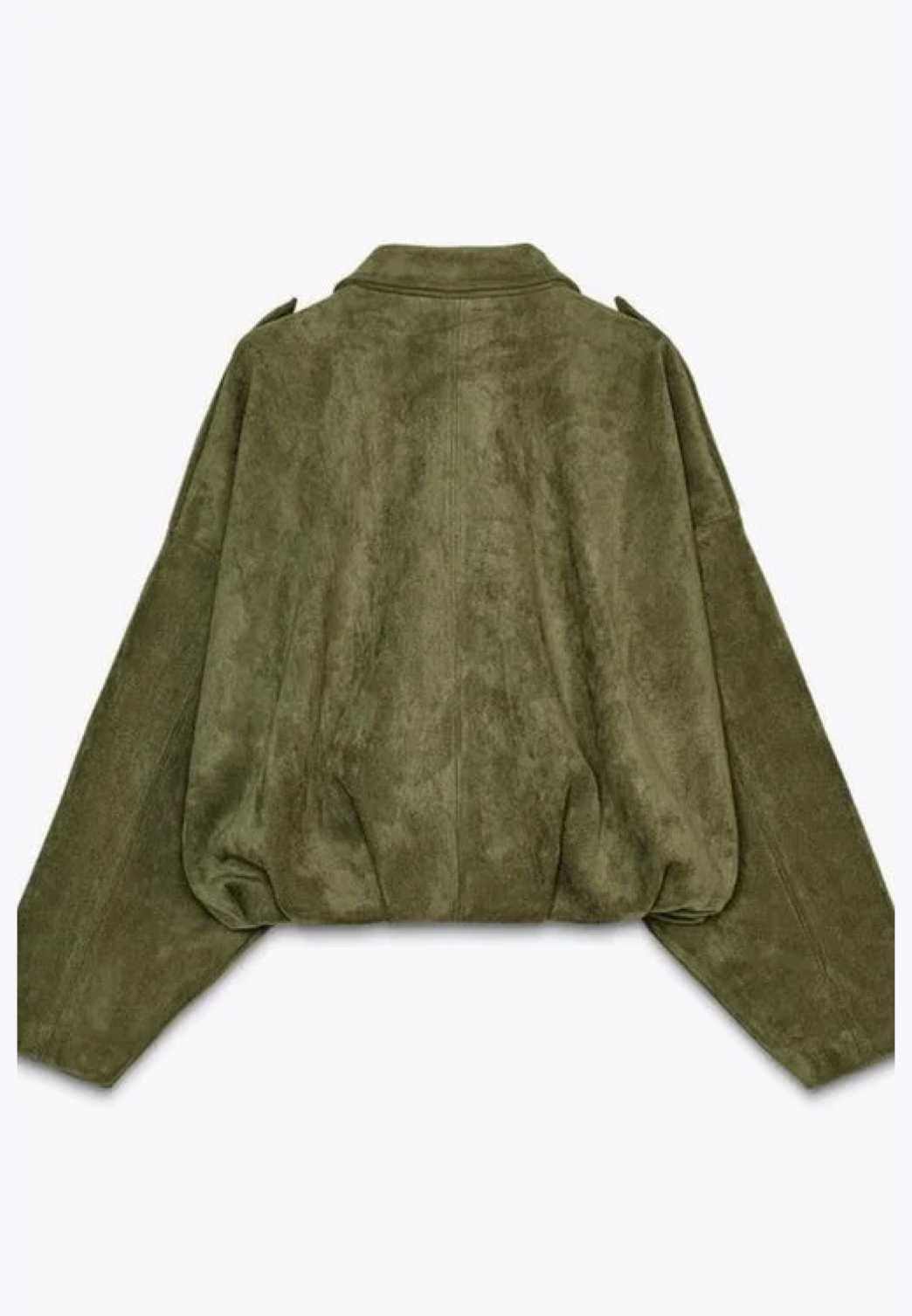 Blouson bomber femme effet daim à col chemise - Ottilie
