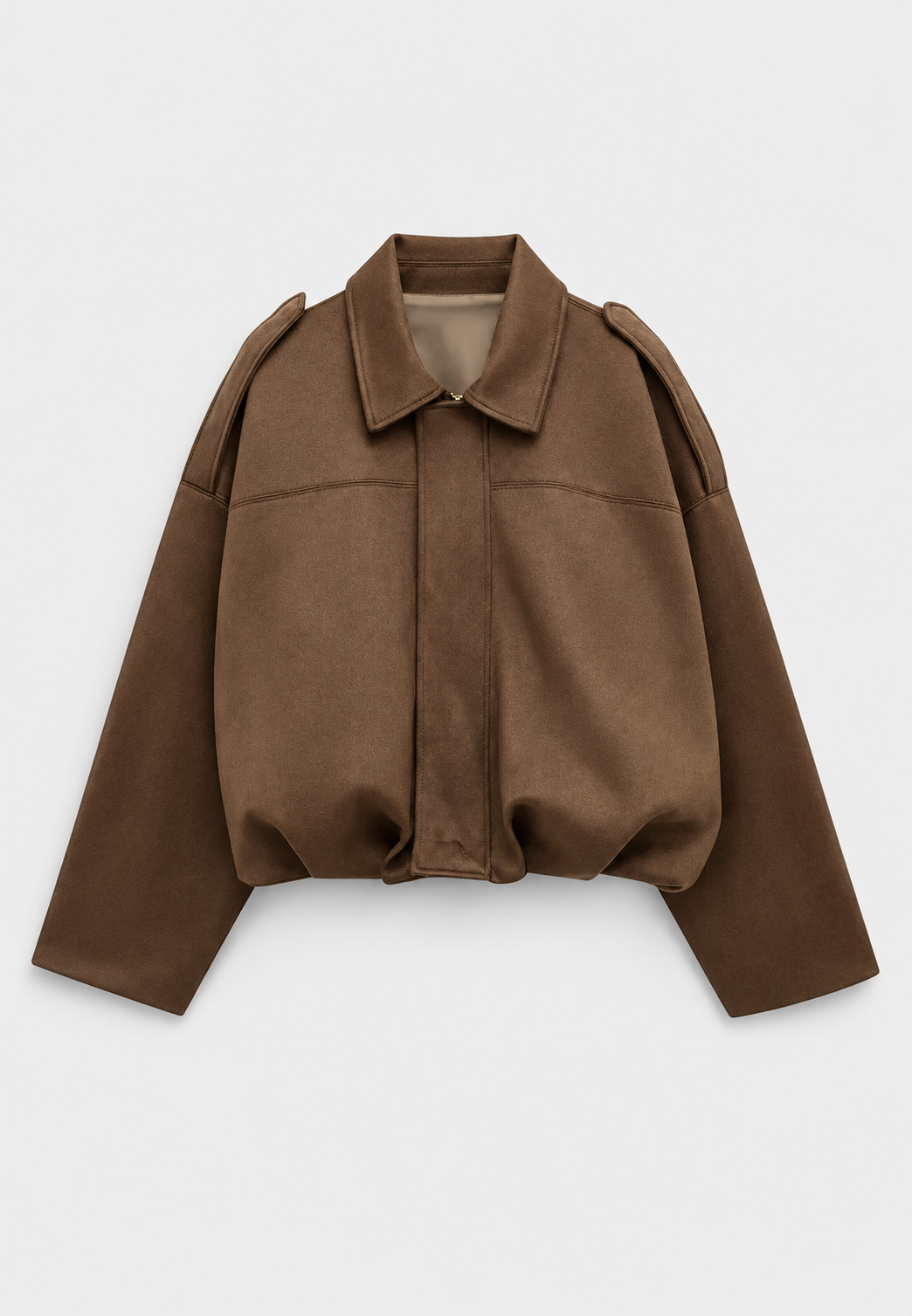 Veste courte pour femme effet daim à col chemise - Azucena