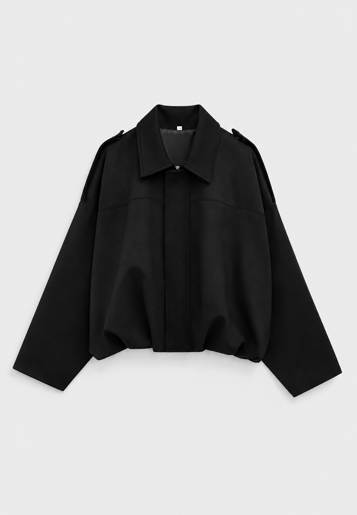 Veste courte pour femme effet daim à col chemise - Azucena
