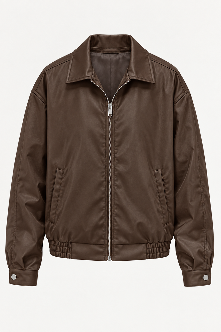 Veste oversize effet cuir pour femme, bas élastiqué - Alizée