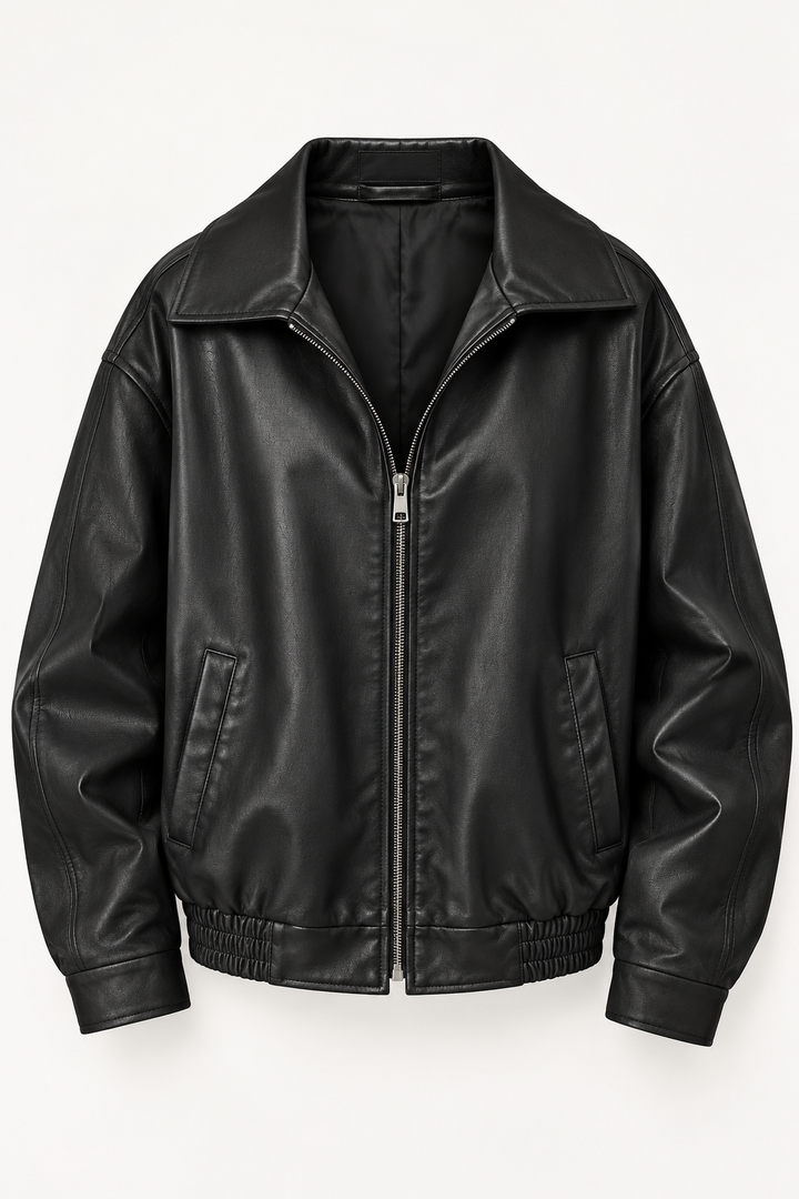 Veste oversize effet cuir pour femme, bas élastiqué - Alizée