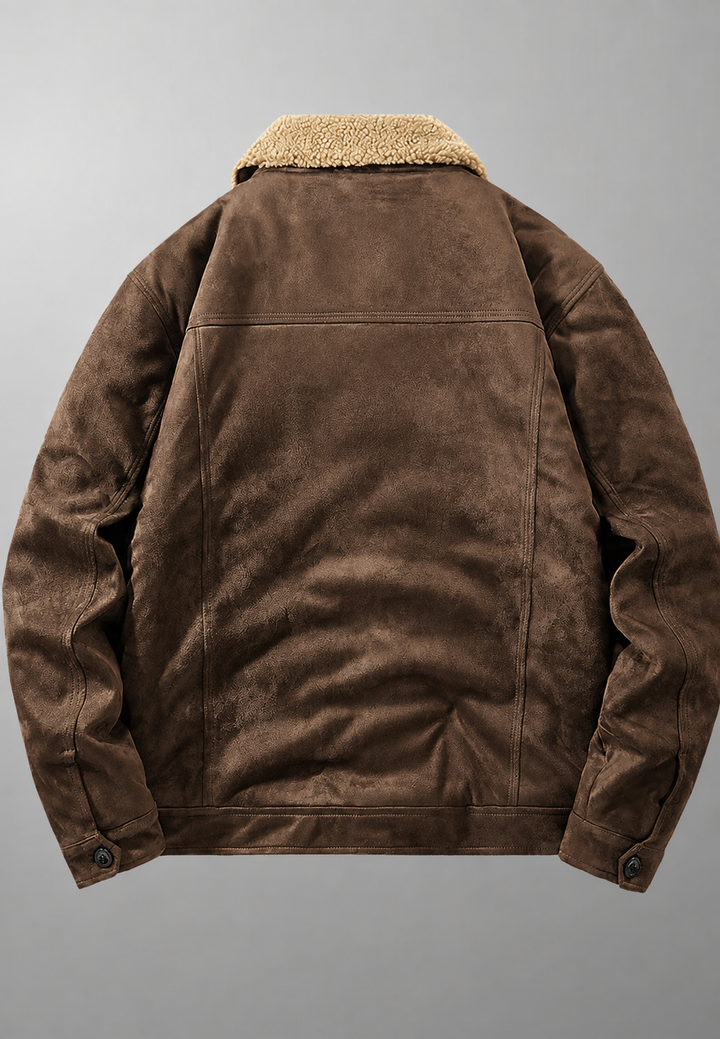 Veste pour homme effet daim avec doublure effet peau de mouton - Bruno
