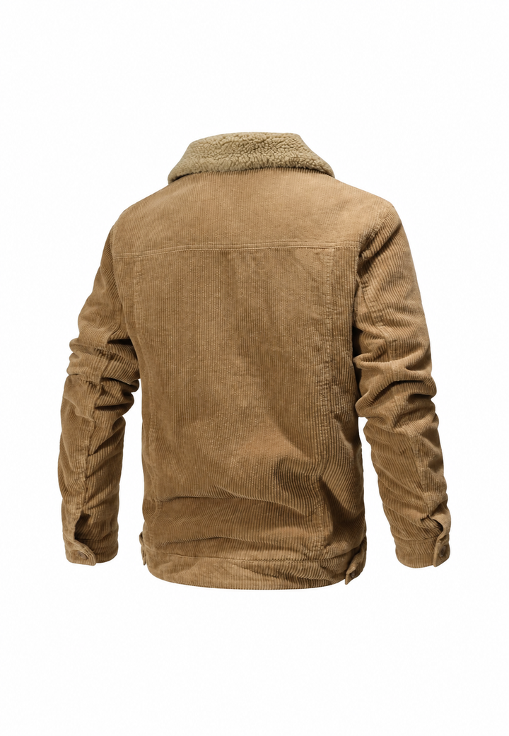 Veste pour homme en velours côtelé avec col et doublure en polaire - Ivar