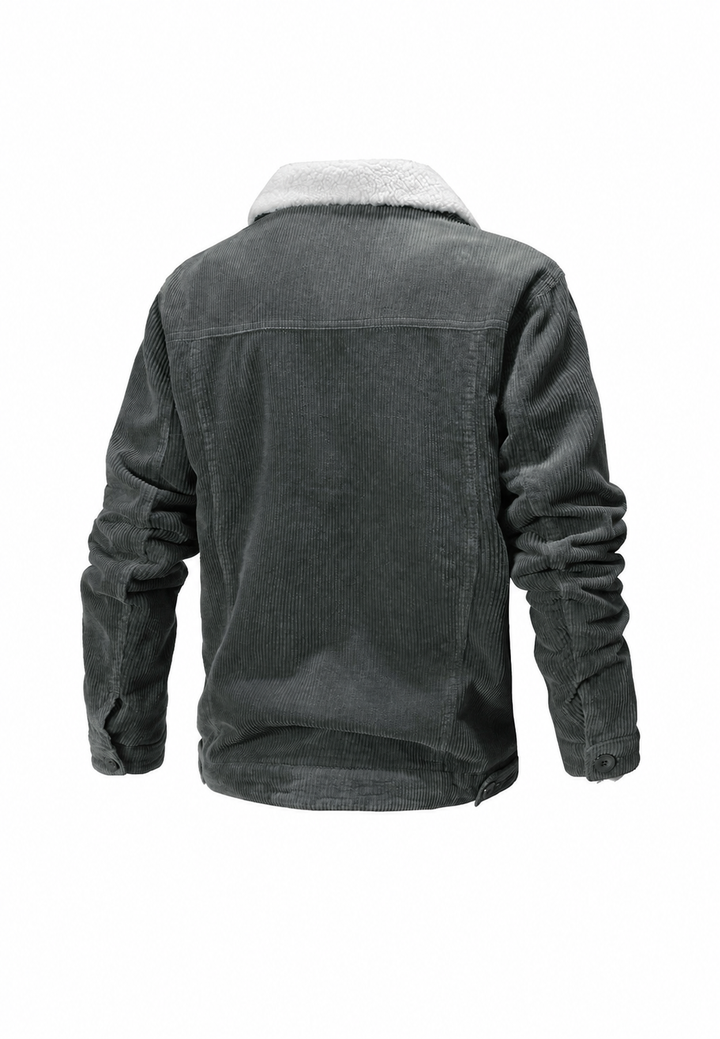 Veste pour homme en velours côtelé avec col et doublure en polaire - Ivar