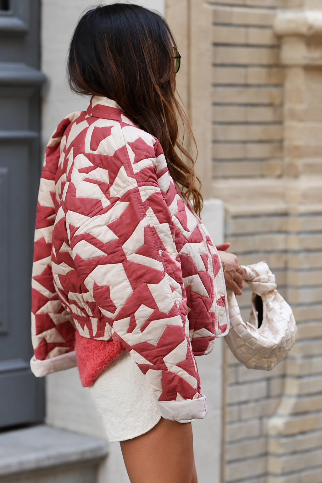 Blouson matelassé femme à motifs géométriques et fermeture zippée - Dorette