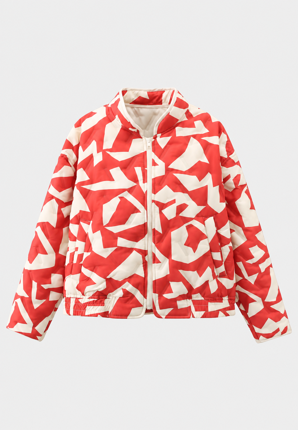 Blouson matelassé femme à motifs géométriques et fermeture zippée - Dorette