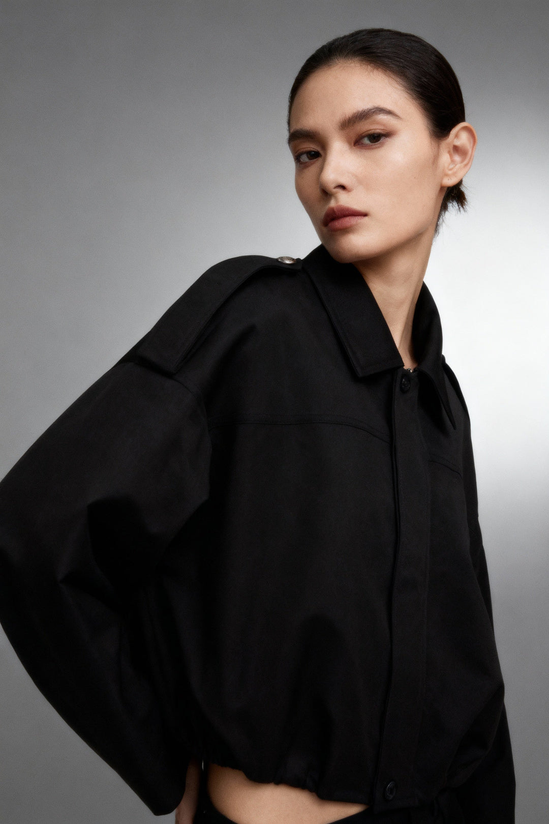 Blouson femme effet daim à col chemise - Alwina
