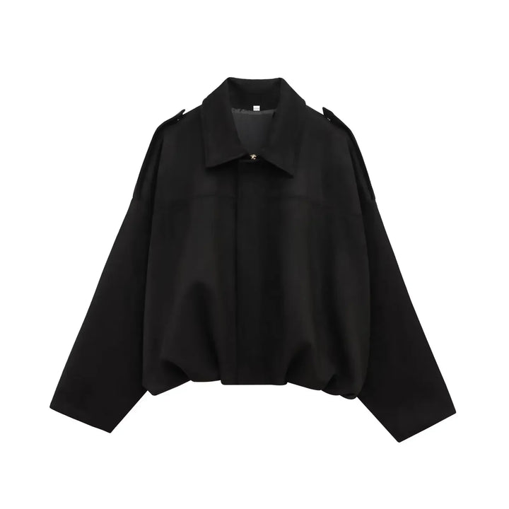 Blouson femme effet daim à col chemise - Alwina