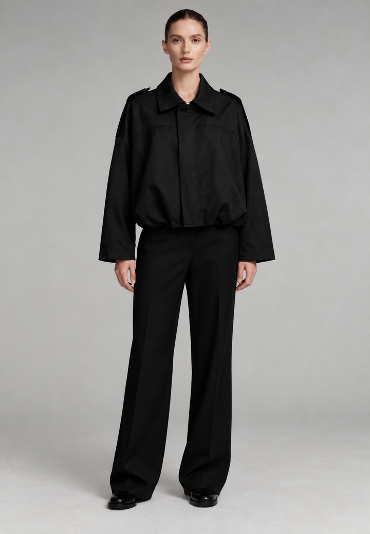 Blouson femme effet daim à col chemise - Alwina