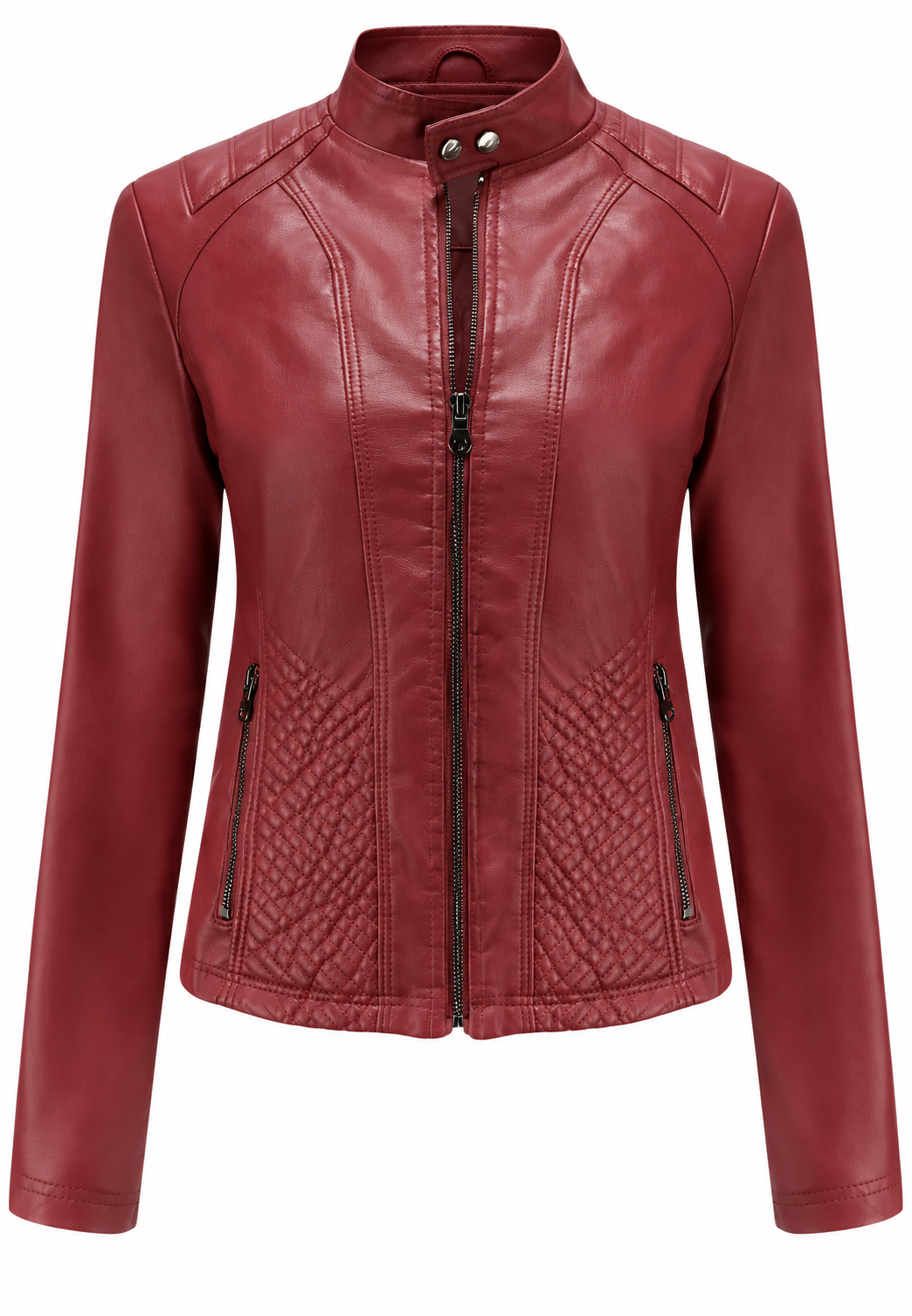 Blouson femme effet cuir à coupe cintrée - Valeria