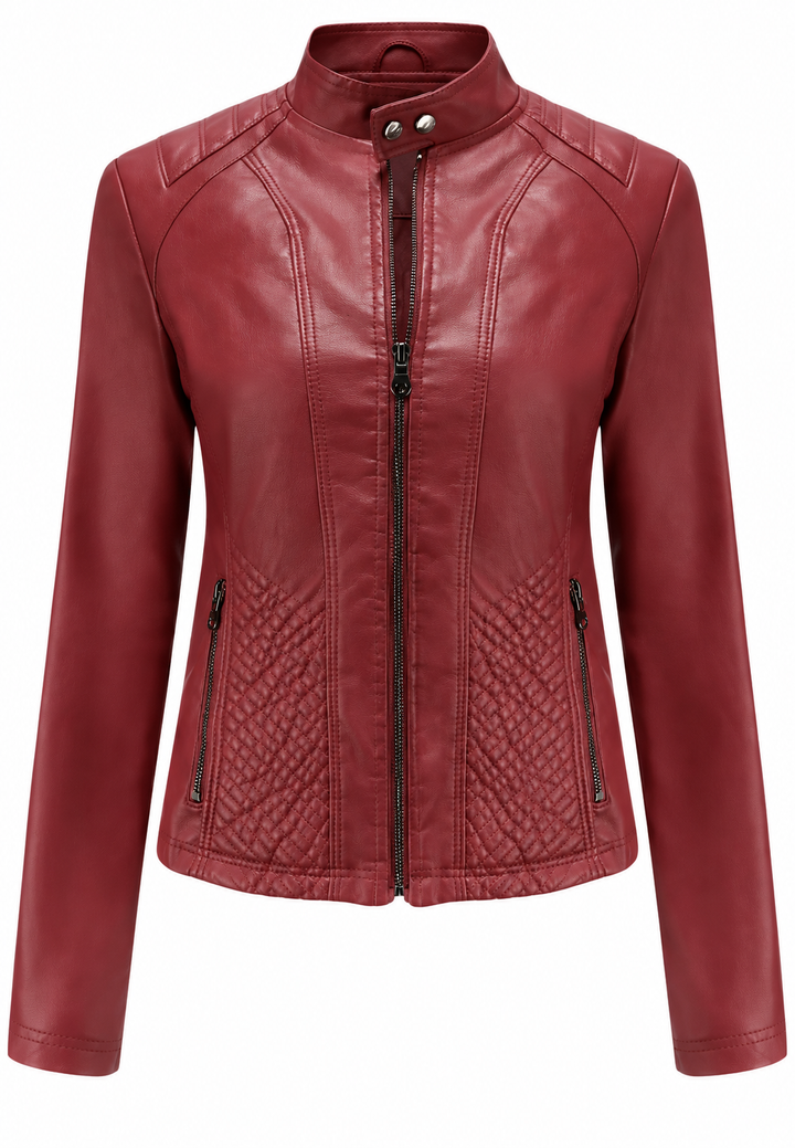 Blouson femme effet cuir à coupe cintrée - Valeria