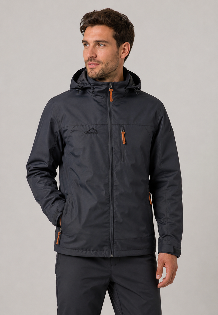 Veste coupe-vent imperméable à capuche pour homme - Jost