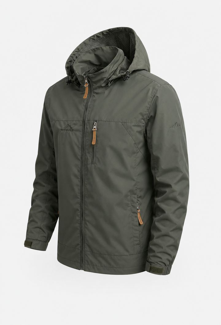 Veste coupe-vent imperméable à capuche pour homme - Jost