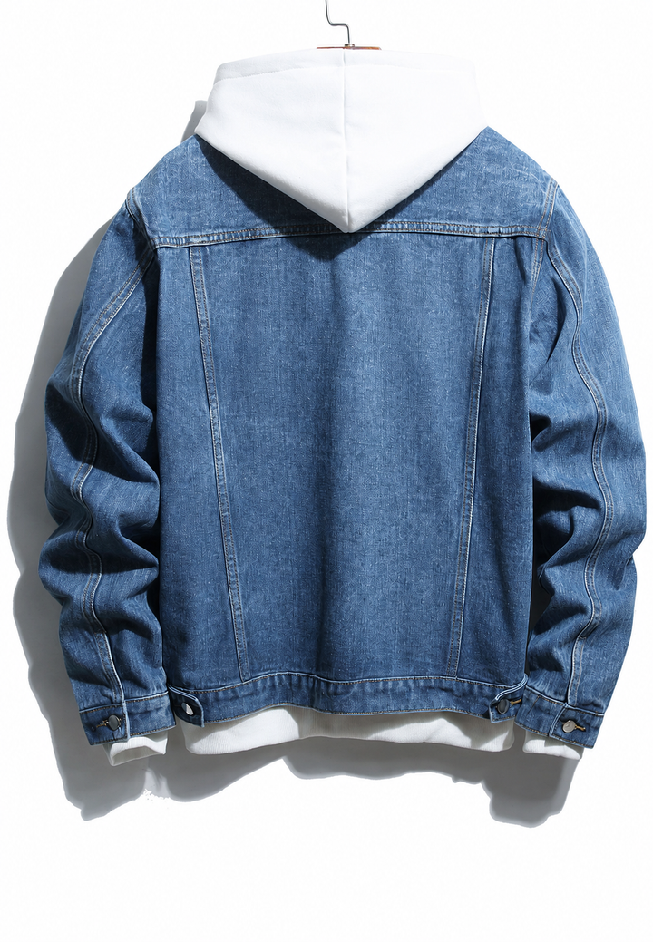 Veste en jean effet délavé avec déchirures - Jannik