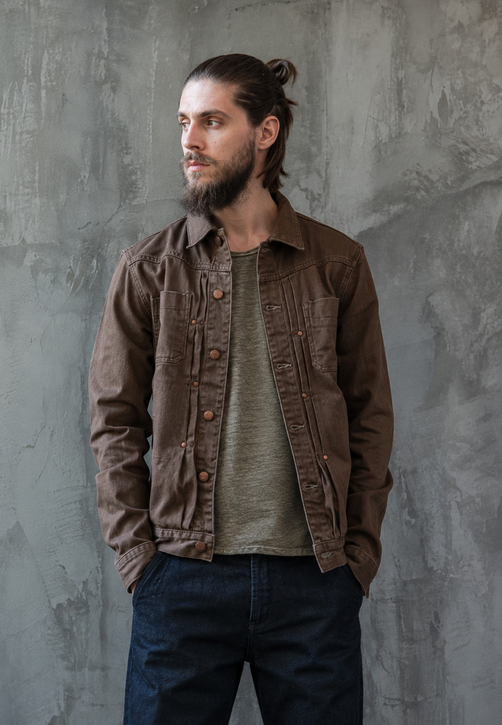 Veste de travail pour homme, effet délavé, poches avant - Arvid