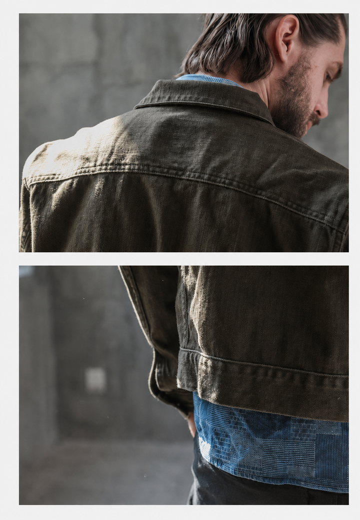 Veste de travail pour homme, effet délavé, poches avant - Arvid
