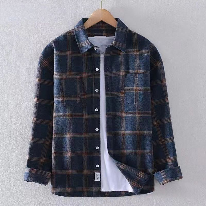 Chemise à manches longues à carreaux pour hommes - Noyel